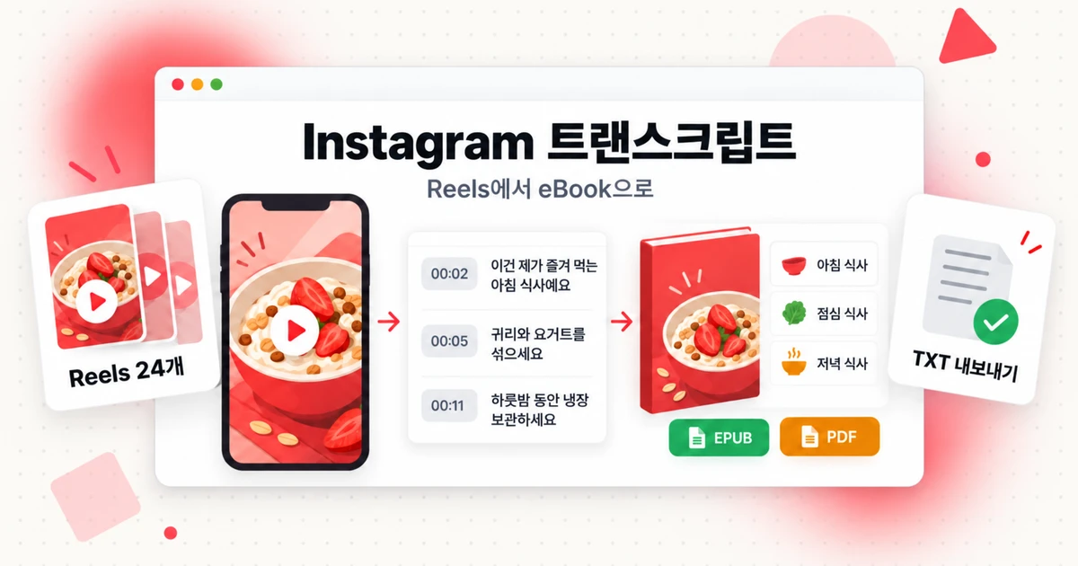 Instagram 대본으로 eBook 만들기
