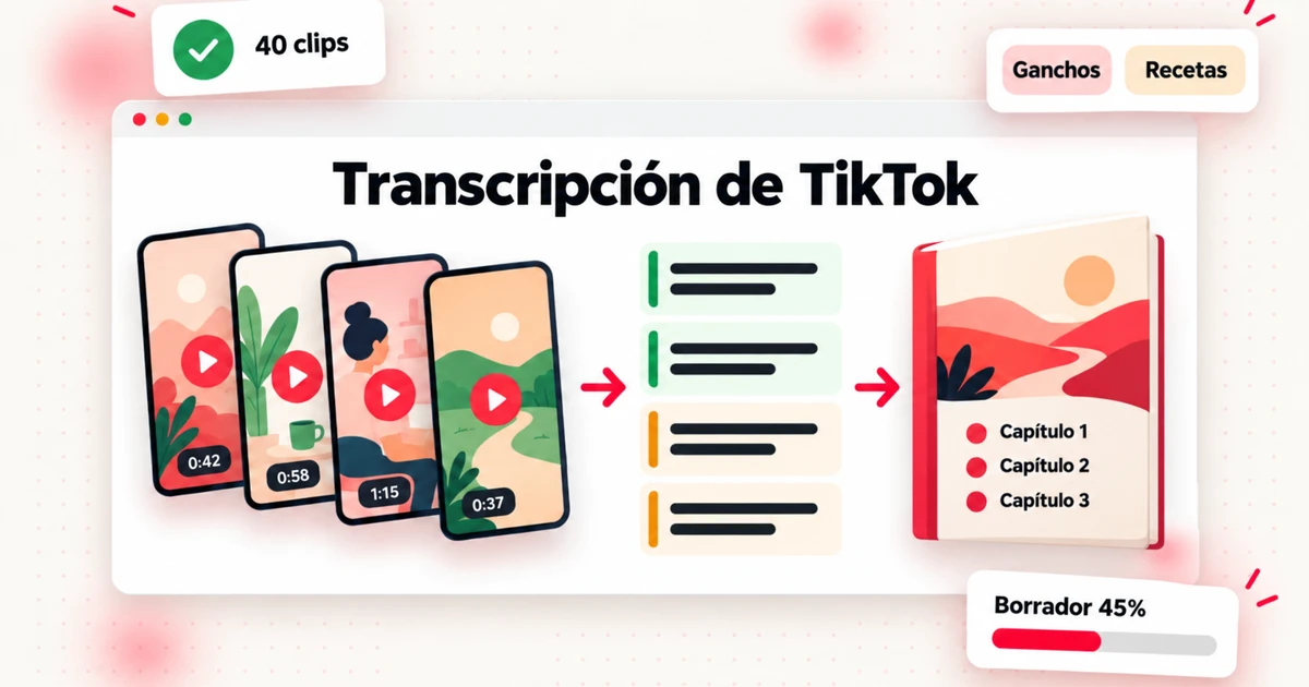 Cómo crear un eBook a partir de una transcripción de TikTok