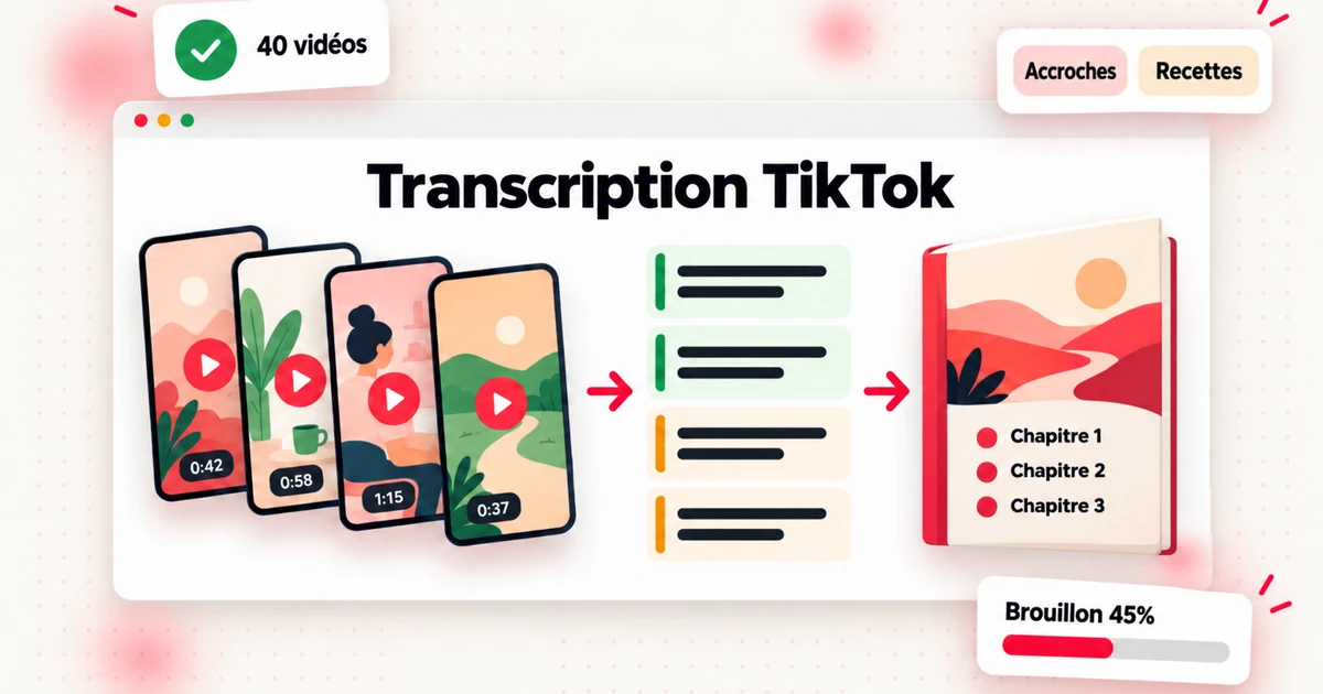 Créer un eBook à partir d'une transcription TikTok