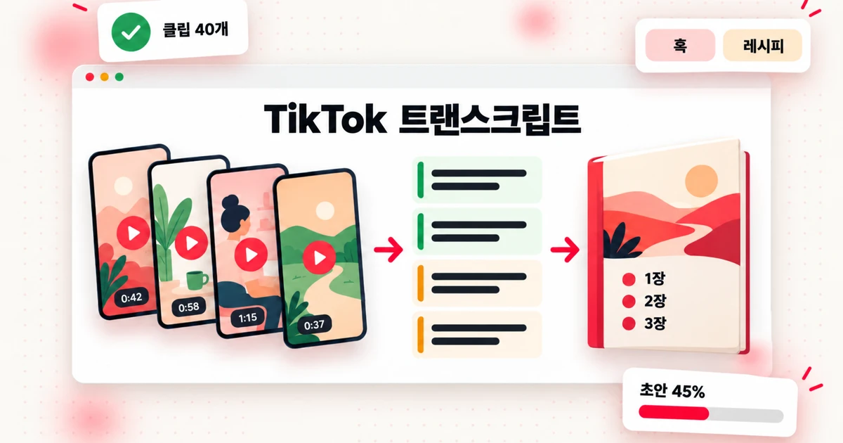 TikTok 대본으로 eBook 만드는 법