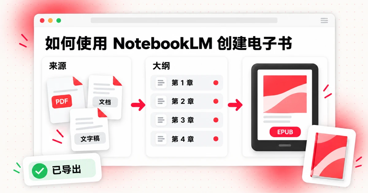 封面: 如何使用 NotebookLM 创建电子书