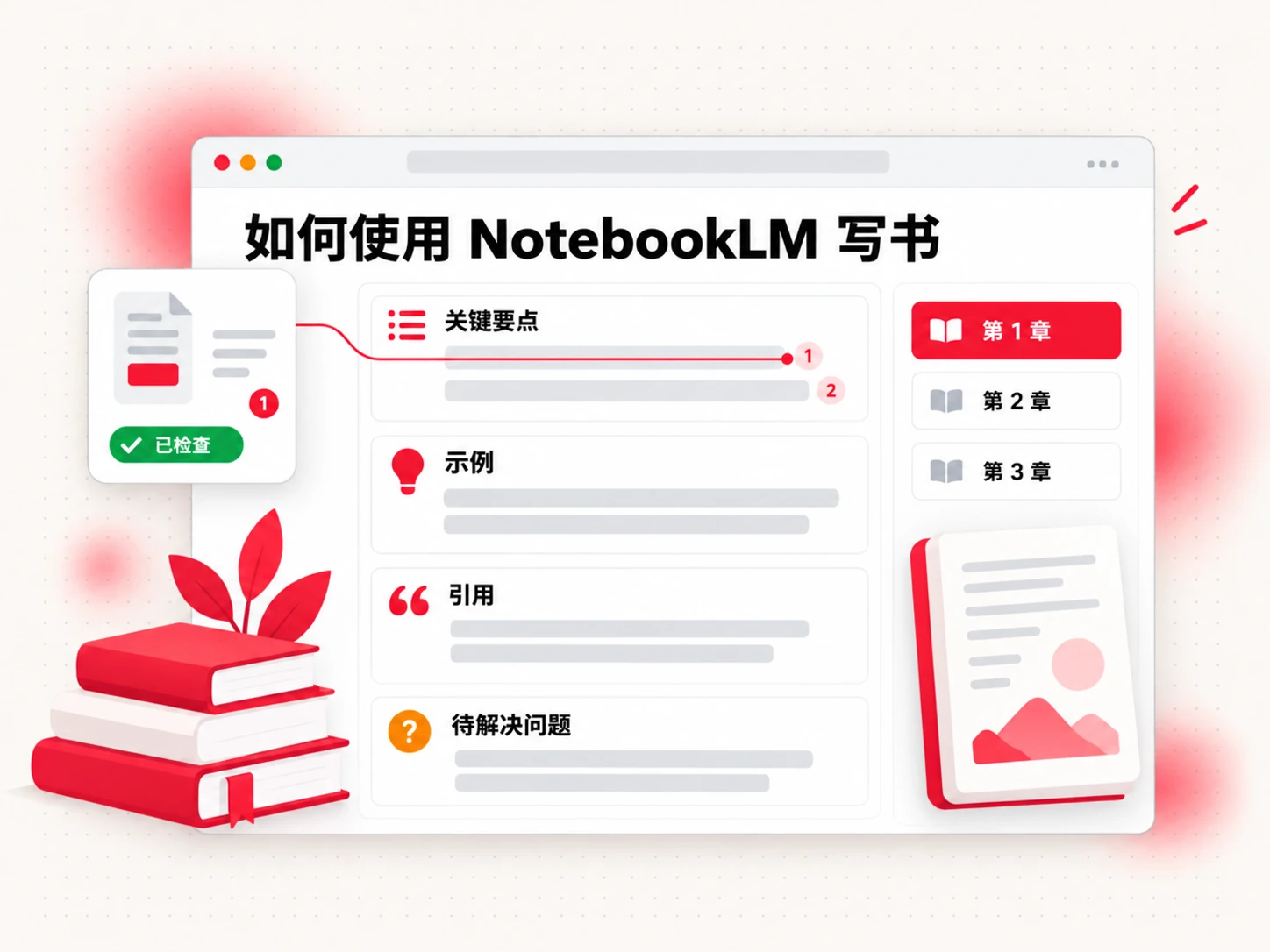 如何使用 NotebookLM 写书:为每一章整理带有引用、关键要点和待解决问题的章节笔记