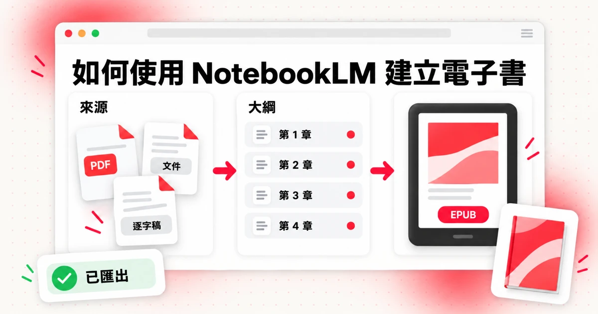 封面: 如何使用 NotebookLM 建立電子書