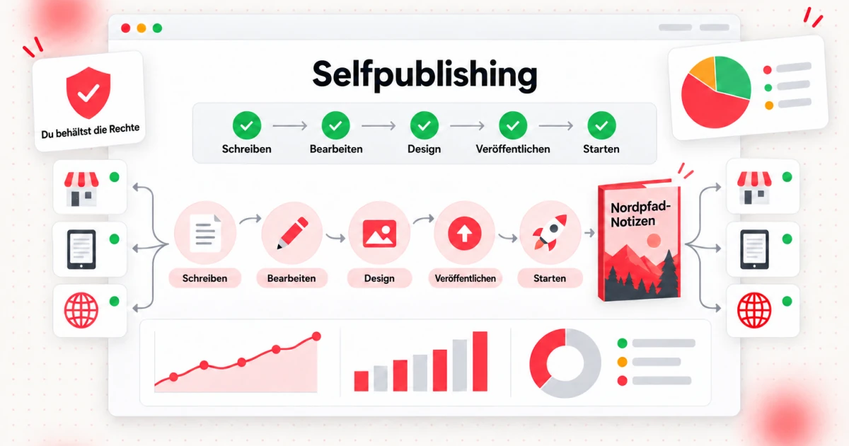 Umschlag: Self-Publishing: Schritte, Plattformen, Tipps