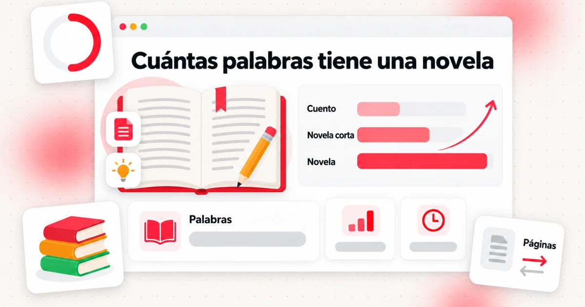 Portada: Cuántas palabras tiene una novela según el género