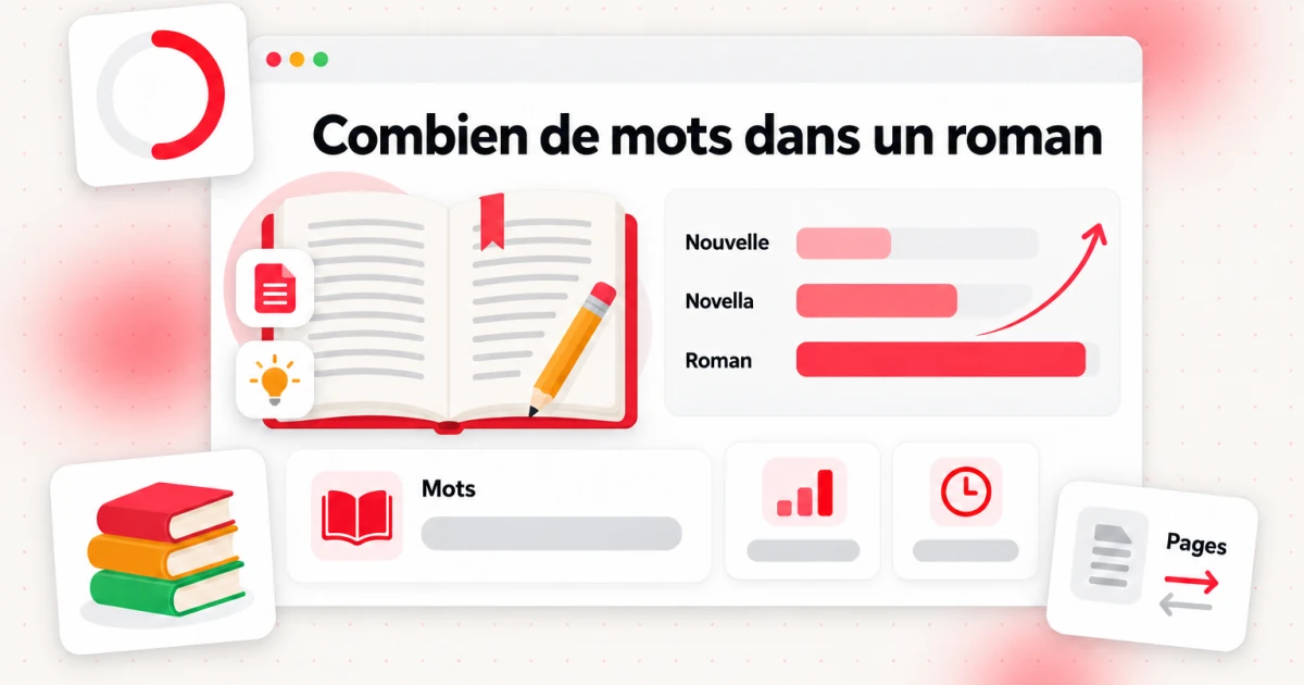 Couverture : Combien de mots dans un roman ? Nombre par genre