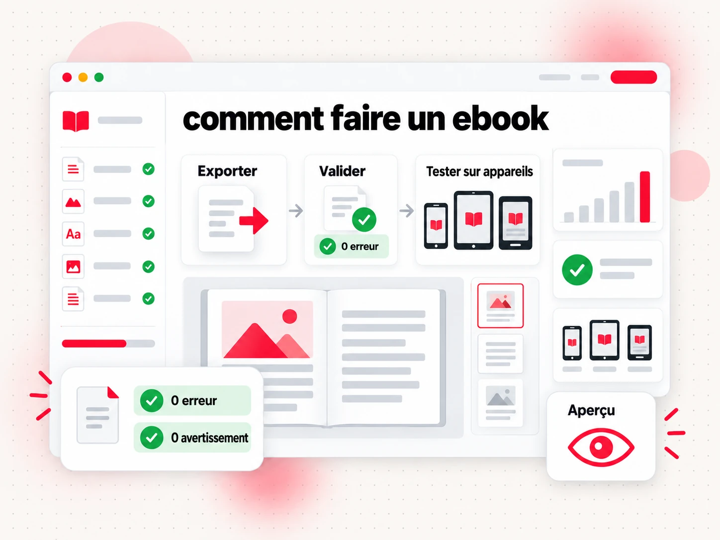 Comment faire un ebook : exporter, valider sans aucune erreur et tester sur des appareils