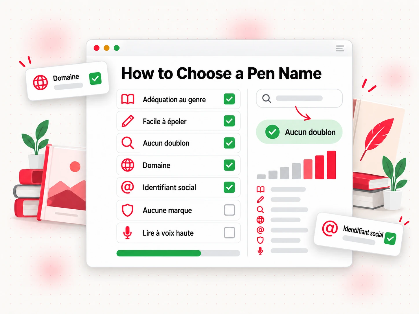 Comment choisir un nom de plume à l'aide d'une checklist en sept points (How to Choose a Pen Name)