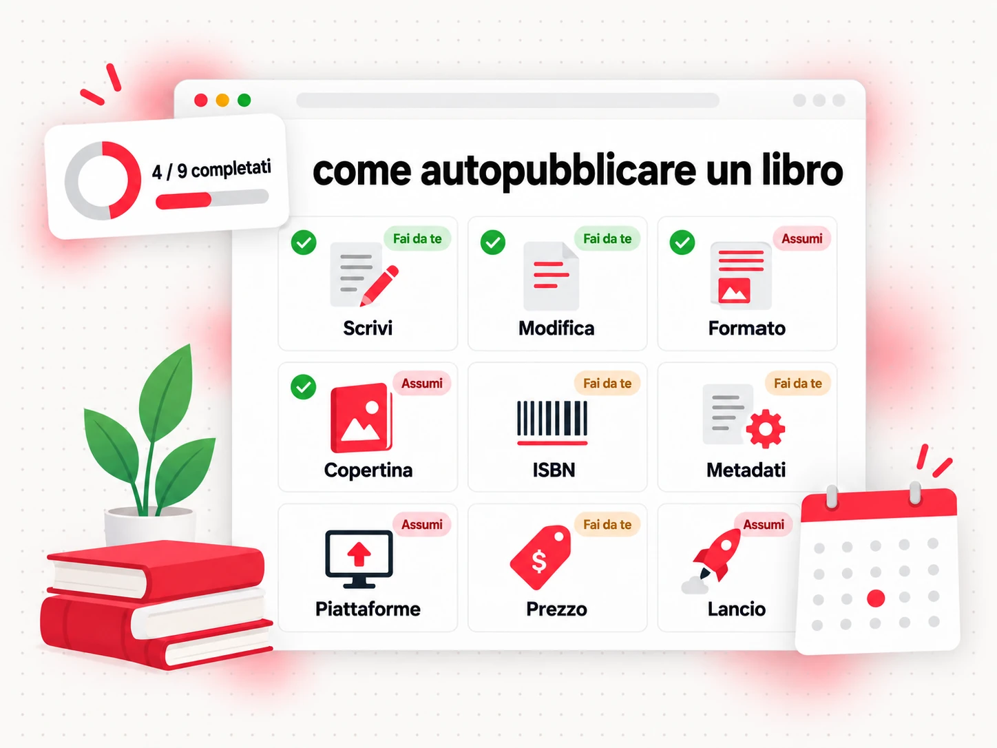 Come autopubblicare un libro: una bacheca in nove passi dalla scrittura al lancio