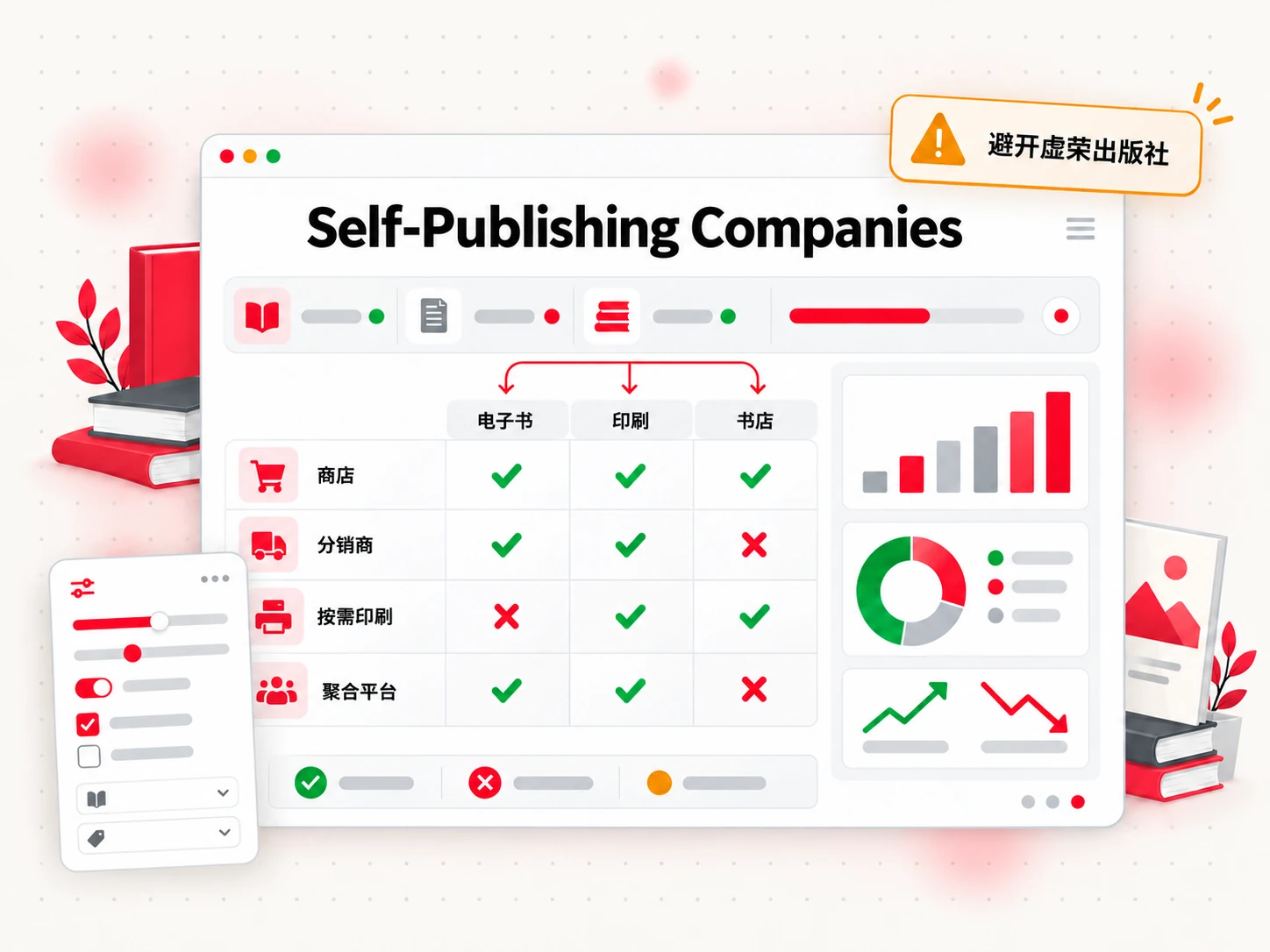 自助出版公司对比（Self-Publishing Companies）：电子书、印刷版与书店覆盖范围